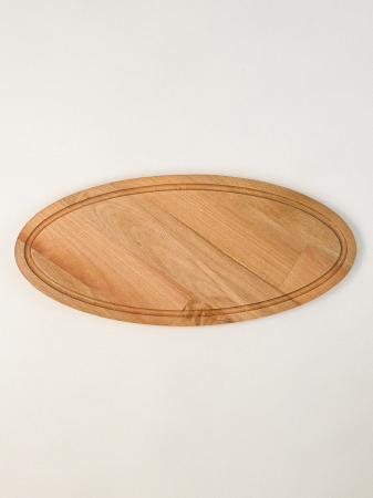 Platou Oval Mare de Servire Brânzeturi Vasteras din Lemn de Fag – Design Elegant, 45 cm [1]