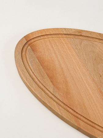 Platou Oval Mare de Servire Brânzeturi Vasteras din Lemn de Fag – Design Elegant, 45 cm [2]