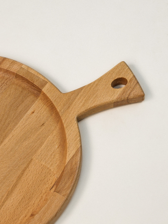 Platou Rotund pentru Pizza și Brânzeturi Nykop din Lemn de Fag – Placă de Servire Elegantă, 38 cm [2]