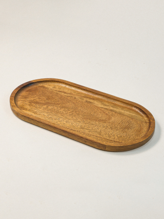 Echipamente de bucătărie - Farfurie/Platou Oval Skov din Lemn de Fag – Design Natural și Elegant, 26x15 cm