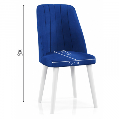 Babyface Grand Scaun Albastru - Scaun Elegant și Durabil din Lemn pentru Bucătărie și Sufragerie [2]