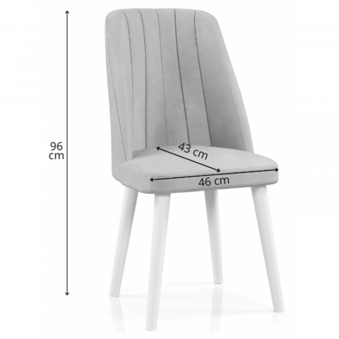 Babyface Grand Scaun Gri - Scaun Elegant și Durabil din Lemn pentru Bucătărie și Sufragerie [2]