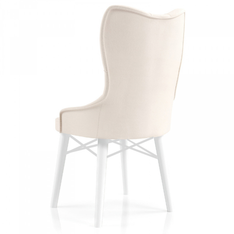 Babyface Majestic Scaun Crem - Scaun Elegant și Confortabil din Lemn pentru Living și Bucătărie [1]