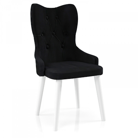 Mobilier - Babyface Majestic Scaun Negru - Scaun Elegant și Durabil din Lemn pentru Interior