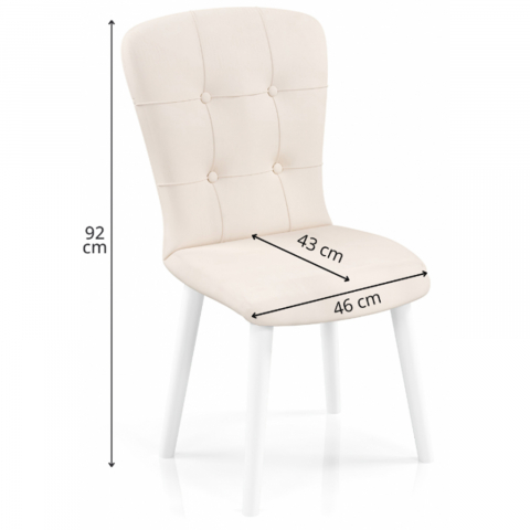 Babyface Pearl Scaun Crem - Scaun Elegant și Durabil din Lemn pentru Bucătărie și Sufragerie [1]