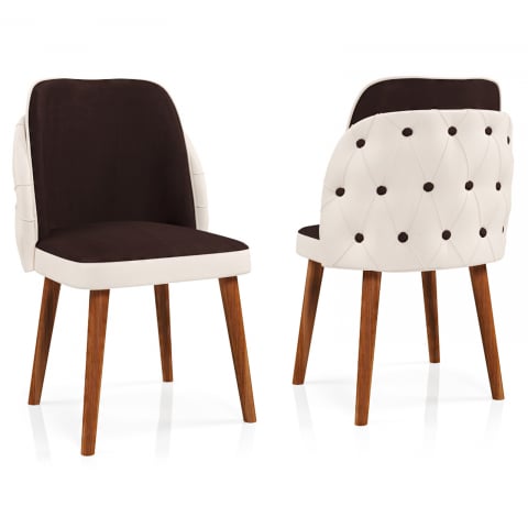 Scaun - Scaunul Royale Maro-Crem: Eleganță și Confort pentru Fiecare Spațiu