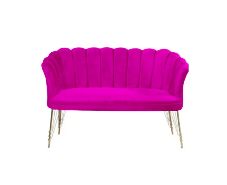 Canapele - Canapea 3 Locuri Daisy, Roz Babyface - Eleganță Minimalistă și Confort Premium