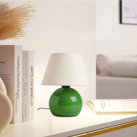 Veioze & lampi birou - Casa Modern Abajur Carpi Sferă Metalic Verde - Accente de Culoare și Stil Modern - CMD241793