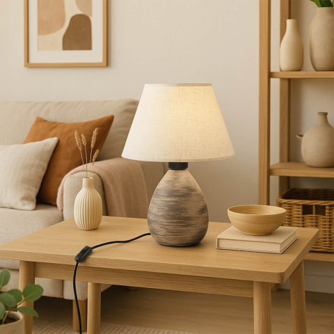 Veioze & lampi birou - Casa Modern Abajur de Ceramică Paris - O Notă de Eleganță Clasic Modernă pentru Casa Ta - CMD241893