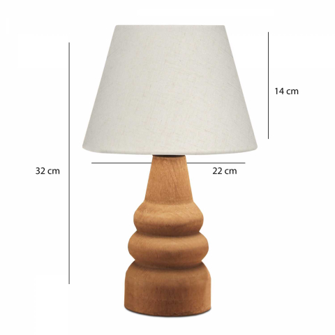 Casa Modern Abajur din Lemn Natural cu Textură Delicată - Căldură și Eleganță pentru Casa Ta - CMD-3562 [4]