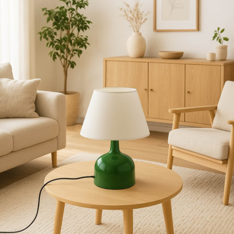 Veioze & lampi birou - Casa Modern Abajur Retro West Verde - O Notă de Eleganță Clasic Modernă pentru Casa Ta - CMD241756