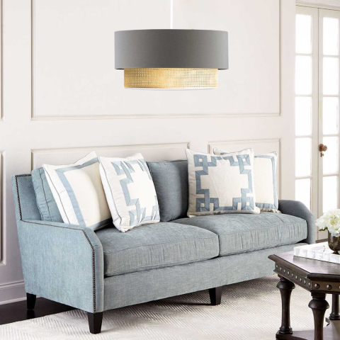 Casa Modern Aviză Sarkıt Bohemă din Țesătură Gri - Eleganță și Atmosferă Plăcută pentru Casa Ta - CMD-3324 [1]