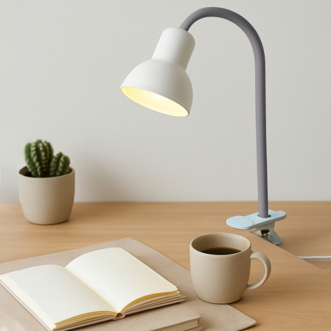 Veioze & lampi birou - Casa Modern Lampă de Masă și Veioză Visby Gri - Funcționalitate și Stil Minimalist pentru Casa Ta - CMD241899