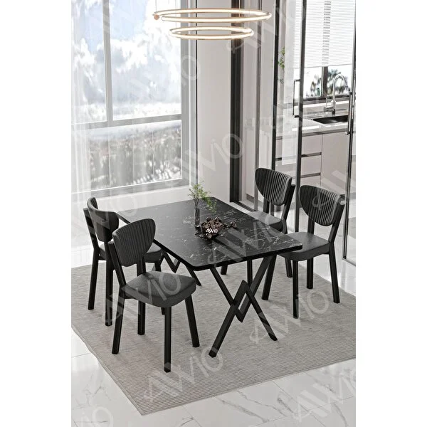 Casa Modern Scaun Luna Negru - Design Atemporal și Confort Versatil [2]