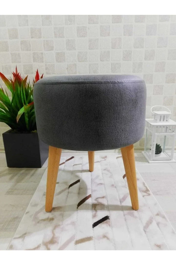 Mese - Scaun - Casa Modern Taburet Petra Gri Antracit - Compact, Elegant și Versatil