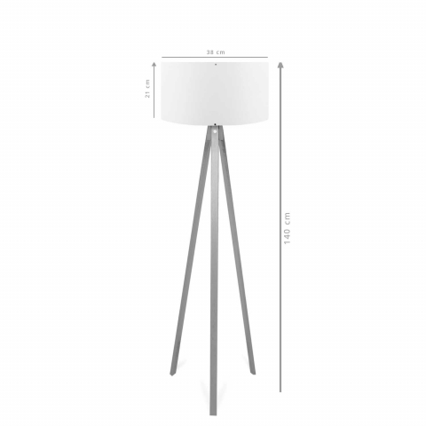 Lampa de podea Casa Modern CMD2222 trepied lemn detaliu central design modern E27 [1]