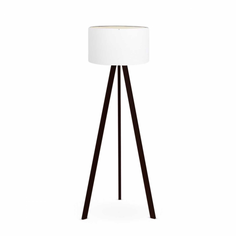 Lampadare - Lampa de podea Casa Modern CMD2806 abajur alb picioare lemn închis