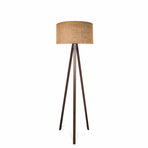 Lampadare - Lampa de podea Casa Modern CMD3140 abajur iută trepied lemn design modern E27