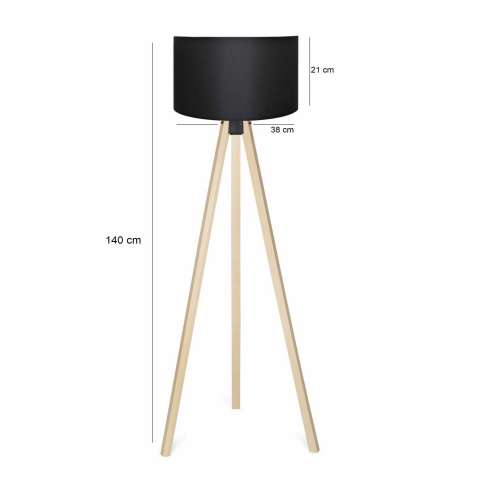 Lampa de podea Casa Modern trepied lemn design modern E27 [3]