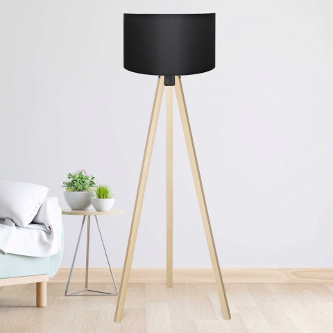 Lampa de podea Casa Modern trepied lemn design modern E27 [1]