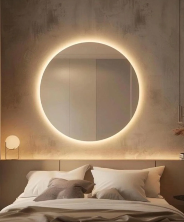 Oglindă - Oglindă LED pentru baie și chiuvetă, cu diametrul de 60 cm