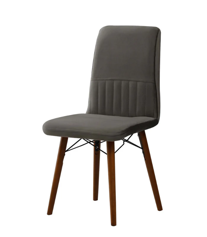 Mese - Scaun - Scaun Domo Antracit Gri cu Picioare din Lemn – Casa Modern