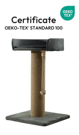 Zgâriator de lux Skye pentru pisici, jucărie din frânghie, zonă de odihnă cu pernă [1]