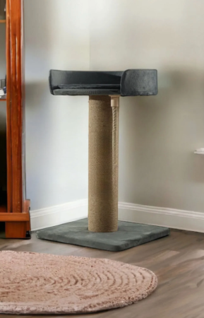 Pisica Scratching Posts - Zgâriator de lux Skye pentru pisici, jucărie din frânghie, zonă de odihnă cu pernă