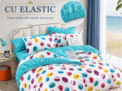 Lenjerii Finet Premium Cu Elastic 2 Persoane