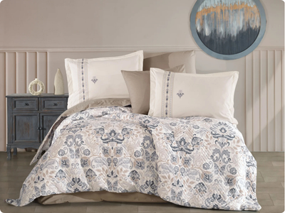 Lenjerii De Pat Bumbac Poplin, Matlasate, 2 Persoane