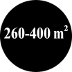 Suprafata de acoperire 260-400 m2
