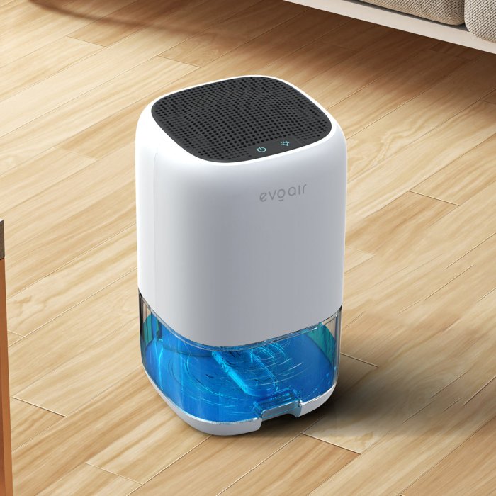Dezumidificator aer Evoair HUMIX300, 300ml/24h, Silentios, Lumina Ambientală în 7 culori, Rezervor 1l, Alb [6]
