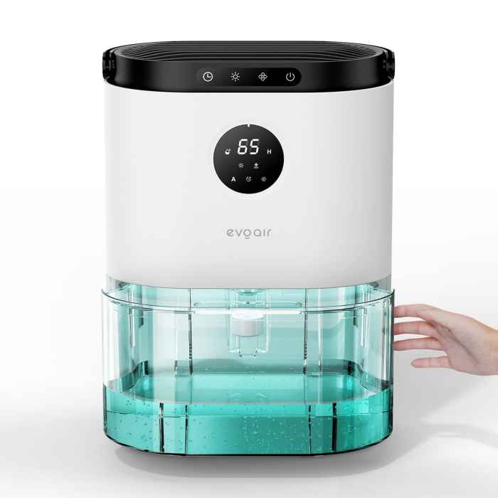 Dezumidificator aer Evoair HUMIX560, 560ml/24h, Silențios, Senzor de umiditate, 3 Moduri funcționare, Lumină Ambientală în 7 culori, Rezervor 2.3l, Alb [9]
