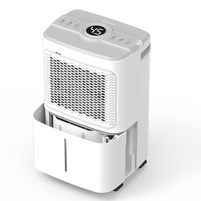 Dezumidificator Evoair Dryora 12, 12l/24h, Senzor de Umiditate, Dezumidifcare Continua, Uscare Rufe, Lumina Ambientala, Rezervor 1.6l, Alb [5]