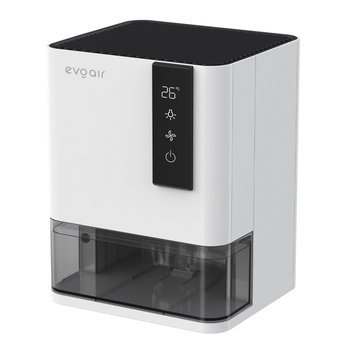 Dezumidificator Evoair HIDRY, 700ml/24h, Senzor de Umiditate/Temperatura, Lumina ambientala in 7 culori, Rezervor 1l, 2 viteze, Functie Auto Dezghetare, Alb [4]