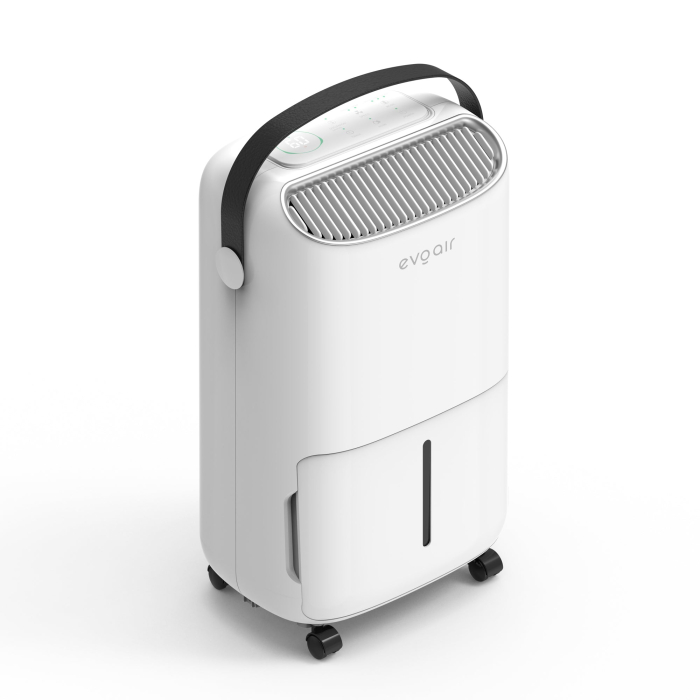 Dezumidificator Evoair, NovaDry 12 Smart, 12l/24h, Senzor de Umiditate, Functie Ionizare, Uscare Rufe, Rezervor 2.5l, Lampa UVC, Alb, Curea Neagra [3]