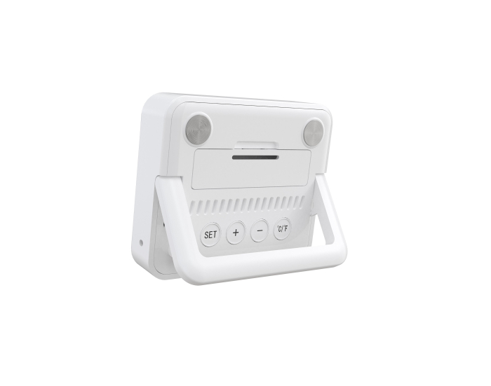 Higrometru si termometru digital, Evoair SENTIMINI, indicator umiditate și temperatură, data si ora, Alb [9]