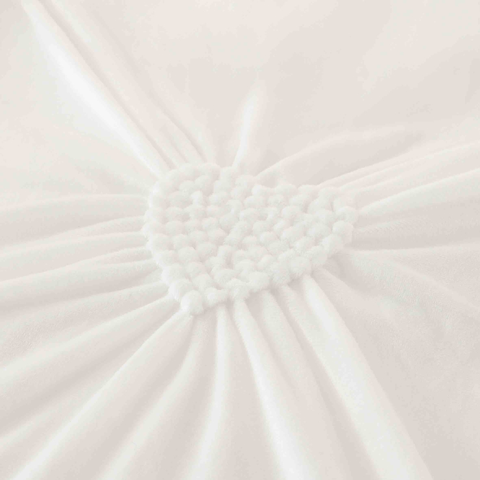 Set Lenjerie pat Catifea, Alb, 4 Piese [2]