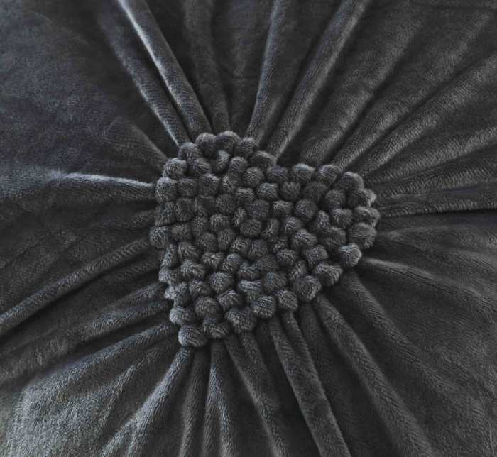 Set Lenjerie pat Catifea, Gri Inchis, 4 Piese [2]