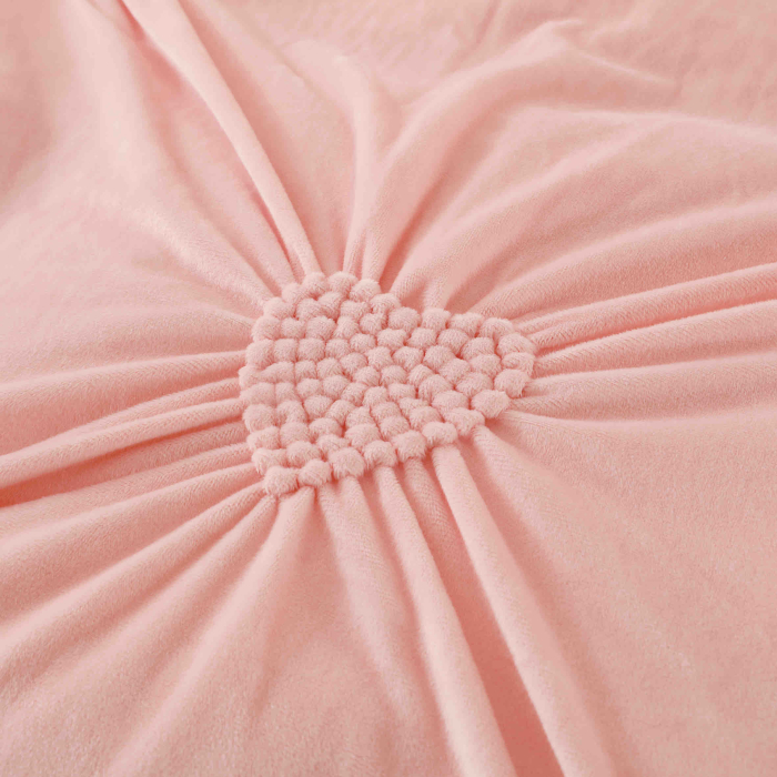 Set Lenjerie pat Catifea, Roz  , 4 Piese [2]