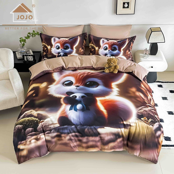 Lenjerie De Pat 5D, 1 Persoana, 4 Piese, Finet Premium [1]