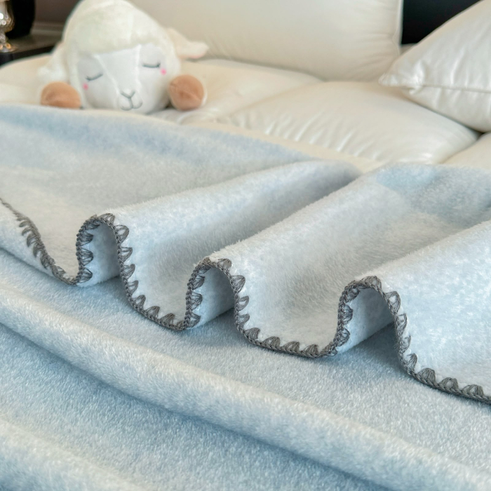 Patura Premium Tip Casmir 200x230 cm - Bleau Deschis [3]
