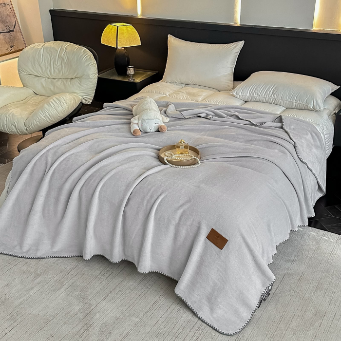 Patura Premium Tip Casmir 200x230 cm - Gri Deschis [2]