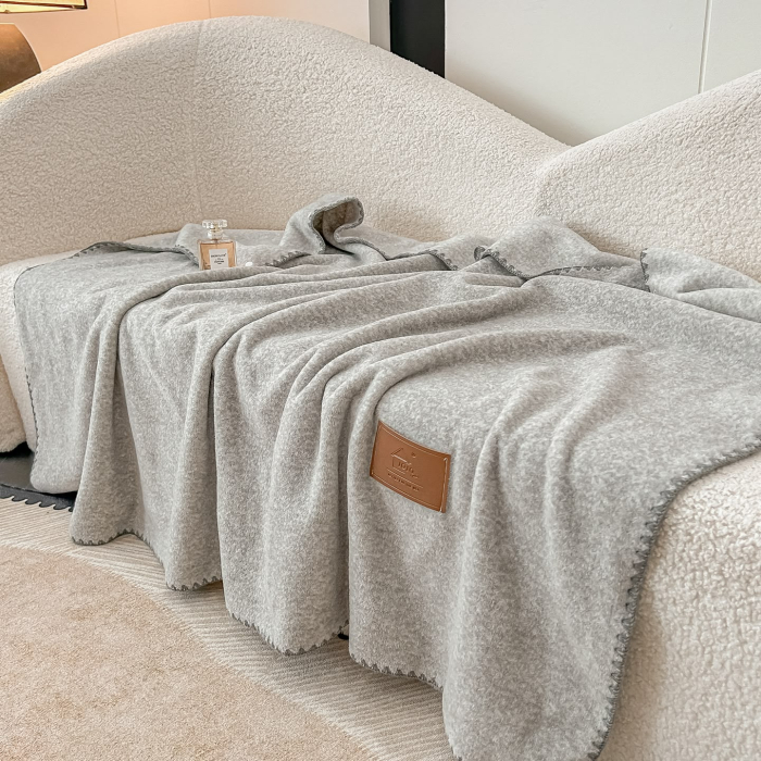 Patura Premium Tip Casmir cu Capsa 100x140 cm - Gri [2]