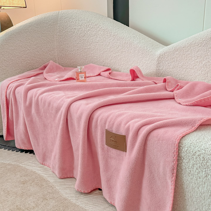 Patura Premium Tip Casmir cu Capsa 100x140 cm - Roz [2]