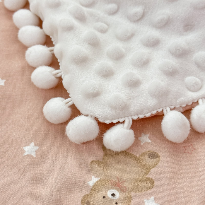 Patura Pufoasa Copii cu Ciucuras, Cute Bears 100 x 150 cm [5]