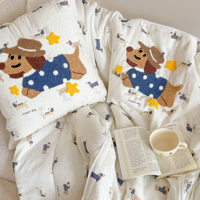 PiloPerna Happy Dog 2 in 1 - Pilota transformabila in perna, 100% Bumbac, Casimi [3]