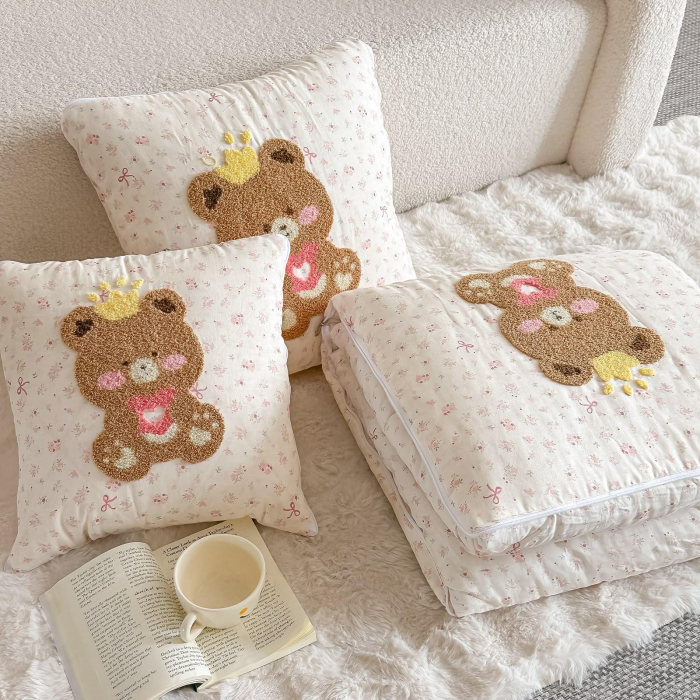 PiloPerna Sweet Bear 2 in 1 - Pilota transformabila in perna, 100% Bumbac, Casimi [5]