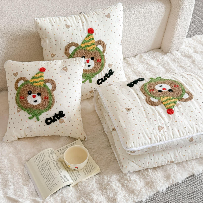 PiloPerna Cute Bear 2 in 1 - Pilota transformabila in perna, 100% Bumbac, Casimi [4]