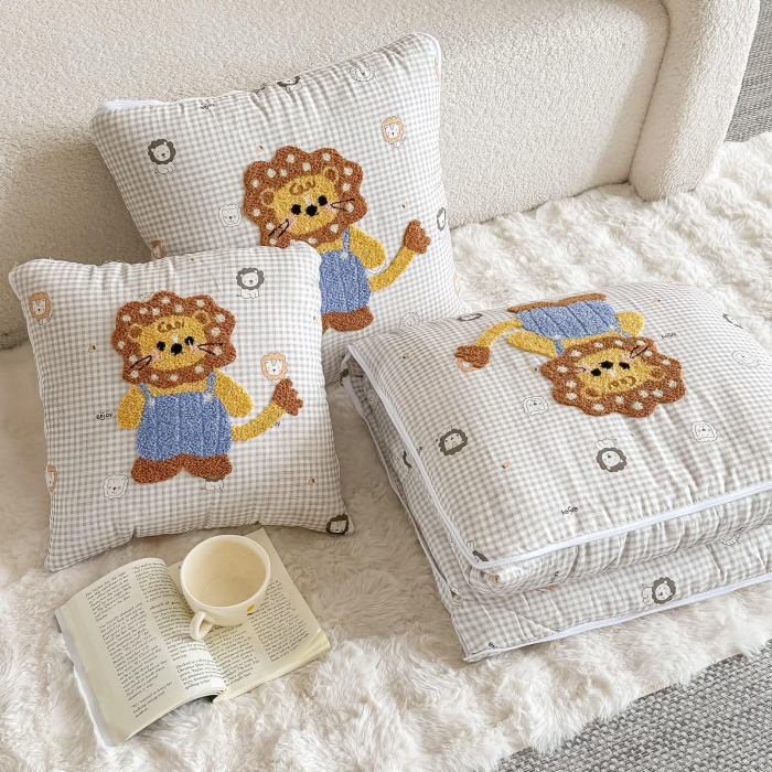 PiloPerna Little Lion 2 in 1 - Pilota transformabila in perna, 100% Bumbac, Casimi [5]